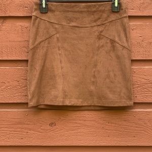 Suede brown skirt